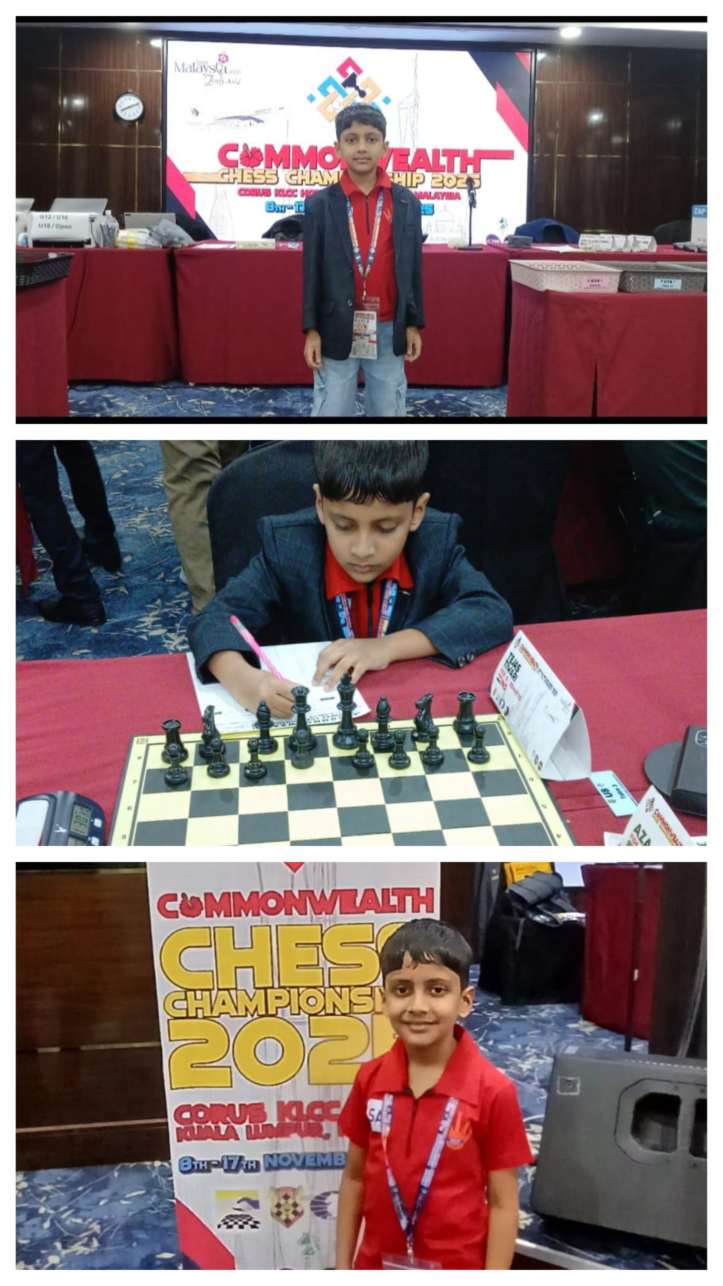 कॉमनवेल्थ शतरंज चैम्पियनशिप में नन्हे तेजस का शानदार प्रदर्शन